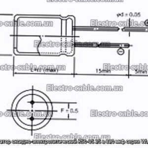 Оксиф-електролітичний конденсатор K50-35 25 у серії 820 мкФ WL Jamicon-Photography № 1.