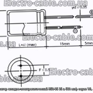 Конденсатор оксидно-электролитический К50-35 35 в 560 мкф серия WL Jamicon - фотография № 1.