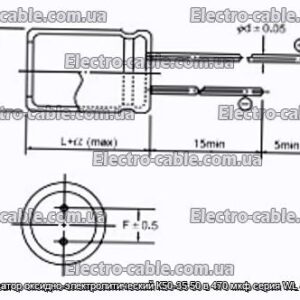 Конденсатор оксидно-электролитический К50-35 50 в 470 мкф серия WL Jamicon - фотография № 1.