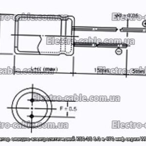 Конденсатор оксидно-электролитический К50-35 6.3 в 470 мкф серия WL Jamicon - фотография № 1.