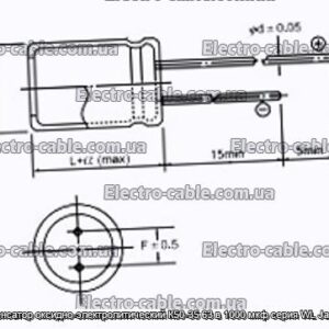 Конденсатор оксидно-электролитический К50-35 63 в 1000 мкф серия WL Jamicon - фотография № 1.