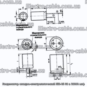 Конденсатор оксидно-электролитический К50-35 63 в 33000 мкф - фотография № 1.