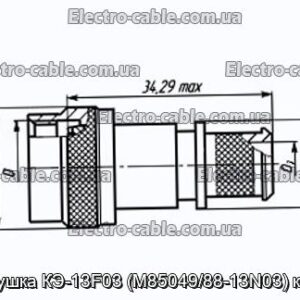 Заглушка КЭ-13F03 (M85049/88-13N03) кожух - фотография № 1.