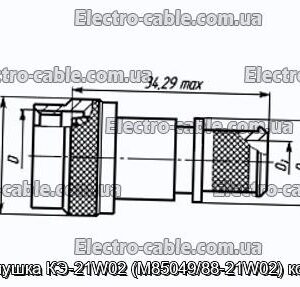 Заглушка КЭ-21W02 (M85049/88-21W02) кожух - фотография № 1.