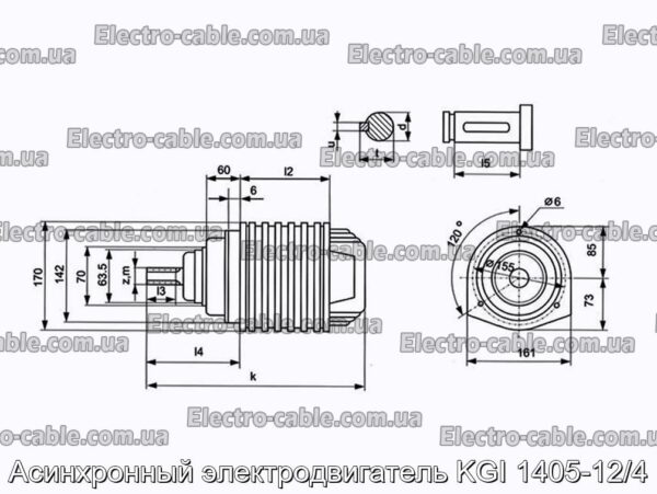 Асинхронний електродвигун KGI 1405-12/4 - Фотографія № 2.