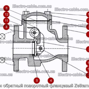 Клапан обратный поворотный фланцевый Zetkama 302a - фотография № 1.