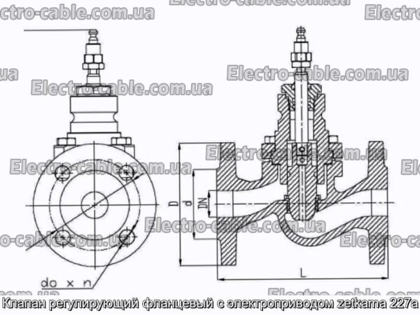 Клапан регулирующий фланцевый с электроприводом zetkama 227a - фотография № 3.