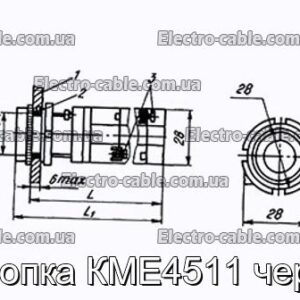 Кнопка КМЕ4511 чорн. - фотографія №1.