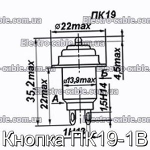 Кнопка ПК19-1В - фотография № 1.