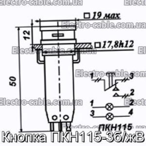 Кнопка ПКН115-3б/жВ - фотографія №1.