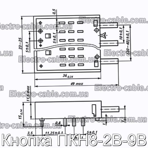 Кнопка ПКН8-2В-9В - фотографія №1.