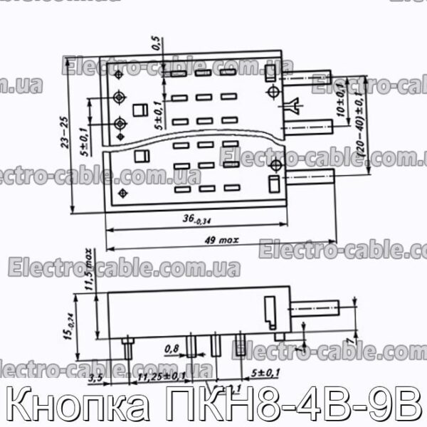 Кнопка ПКН8-4В-9В - фотографія №1.