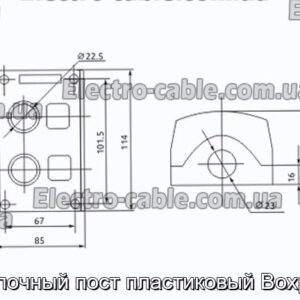 Кнопочный пост пластиковый Boxp1-2 - фотография № 1.