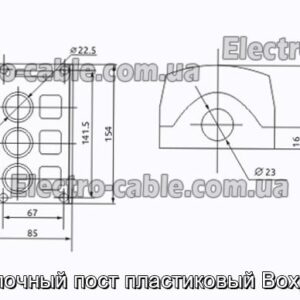 Кнопочный пост пластиковый Boxp1-3 - фотография № 2.