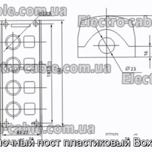 Кнопочный пост пластиковый Boxp2-4 - фотография № 1.