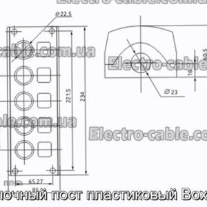 Кнопочный пост пластиковый Boxp2-5 - фотография № 1.