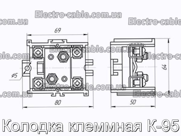 Колодка клеммная К-95 - фотография № 1.