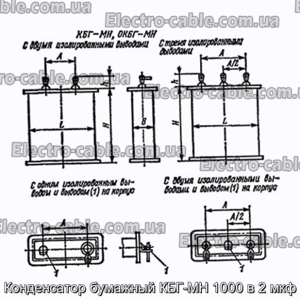 Конденсатор паперовий КБГ-МН 1000 у 2 мкФ - фотографія №1.