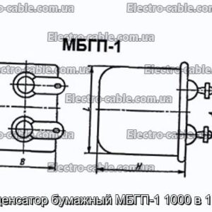 Конденсатор бумажный МБГП-1 1000 в 1 мкф - фотография № 1.