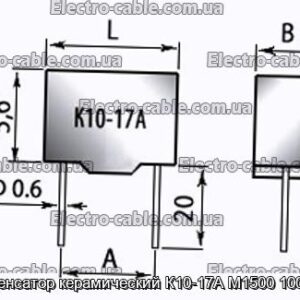 Конденсатор керамический К10-17А М1500 1000 пф - фотография № 1.