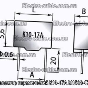 Конденсатор керамический К10-17А М1500 470 пф - фотография № 1.