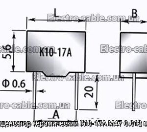 Конденсатор керамический К10-17А М47 0.012 мкф - фотография № 1.