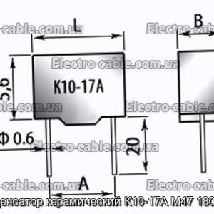 Конденсатор керамический К10-17А М47 1800 пф - фотография № 1.