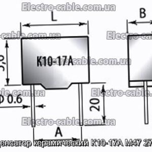 Конденсатор керамический К10-17А М47 270 пф - фотография № 1.