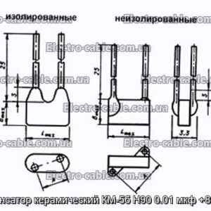 Конденсатор керамический КМ-5б Н90 0.01 мкф +80-20% - фотография № 1.