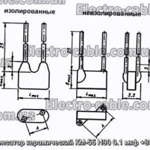 Конденсатор керамический КМ-5б Н90 0.1 мкф +80-20% - фотография № 1.