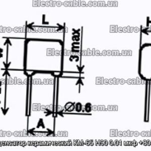 Конденсатор керамический КМ-6б Н90 0.01 мкф +80-20% - фотография № 1.