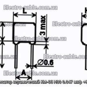 Конденсатор керамический КМ-6б Н90 0.047 мкф +80-20% - фотография № 1.