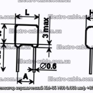 Конденсатор керамический КМ-6б Н90 0.068 мкф +80-20% - фотография № 1.