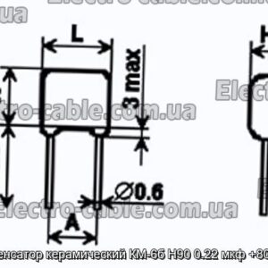 Конденсатор керамический КМ-6б Н90 0.22 мкф +80-20% - фотография № 1.