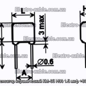 Конденсатор керамический КМ-6б Н90 1.5 мкф +80-20% - фотография № 1.