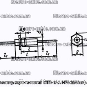 Конденсатор керамический КТП-1АА Н70 2200 пф 400 В - фотография № 1.