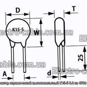 Конденсатор керамический высоковольтный К15-5 6.3 кв 4700 пф Н20 - фотография № 1.