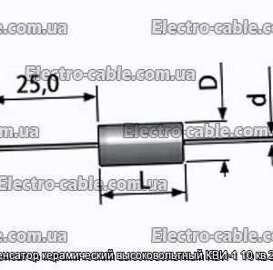 Конденсатор керамический высоковольтный КВИ-1 10 кв 2.7 пф - фотография № 1.