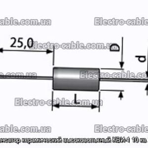 Конденсатор керамический высоковольтный КВИ-1 10 кв 22 пф - фотография № 1.
