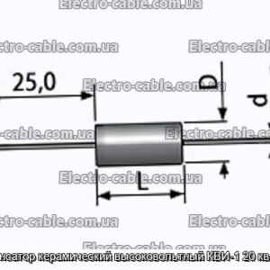 Конденсатор керамический высоковольтный КВИ-1 20 кв 22 пф - фотография № 1.
