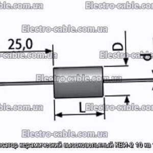 Конденсатор керамический высоковольтный КВИ-2 10 кв 100 пф - фотография № 1.