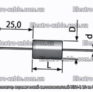 Конденсатор керамический высоковольтный КВИ-2 20 кв 33 пф - фотография № 1.