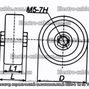 Конденсатор керамический высоковольтный КВИ-3 12 кв 1000 пф - фотография № 1.