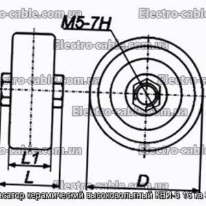 Конденсатор керамический высоковольтный КВИ-3 16 кв 330 пф - фотография № 1.