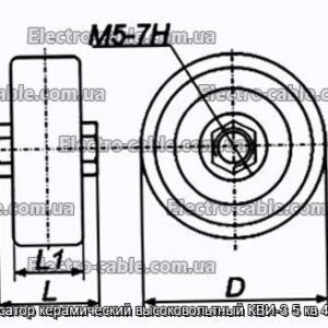 Конденсатор керамический высоковольтный КВИ-3 5 кв 4700 пф - фотография № 1.