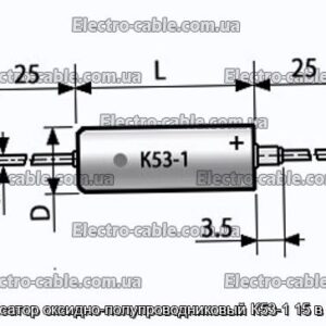 Конденсатор оксидно-полупроводниковый К53-1 15 в 10 мкф - фотография № 1.