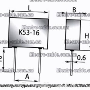 Конденсатор оксидно-полупроводниковый К53-16 20 в 22 мкф - фотография № 1.