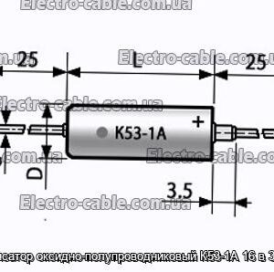 Конденсатор оксидно-полупроводниковый К53-1А 16 в 3.3 мкф - фотография № 1.
