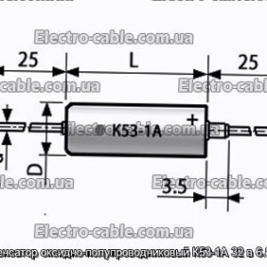 Конденсатор оксидно-полупроводниковый К53-1А 32 в 6.8 мкф - фотография № 1.