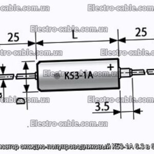 Конденсатор оксидно-полупроводниковый К53-1А 6.3 в 6.8 мкф - фотография № 1.